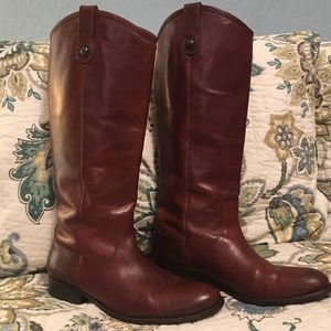 Frye Melissa Button Leather Riding Boot